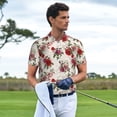 thumbnail image 3 of Balery Rose Flowers Camisa Polo de Hombre con Estampado, de Manga Corta y Tejido Medio, Camisa Tipo Golf Polo-Large, 3 of 6