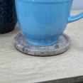 thumbnail image 2 of Natural Geo Sous-verre Décoratif en Marbre Rond Gris, Lot de 6, 2 of 4
