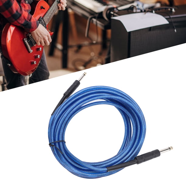 Cable De Guitarra, Cable De Instrumento De PVC De 6,35 Mm Macho A Macho Reducción De Ruido Coaxial Flexible Para Teclado Amplificador De Bajo