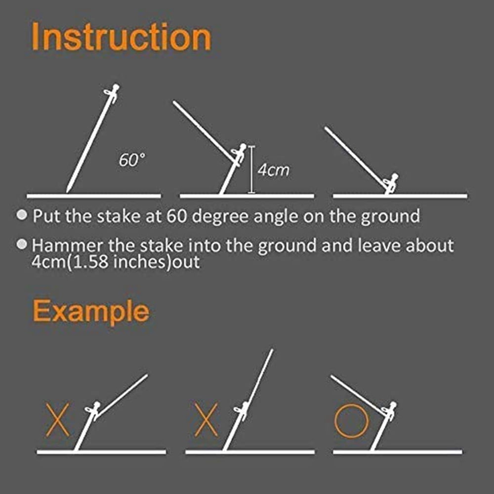 10Pcs Pack Multiuse Heavy Duty Steel Tent Stakes Tarp Pegs Camping Stakes Ice Pegs for Outdoor Camping Canopy