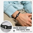thumbnail image 2 of Sunyuer Cross Braided Rope Bracelet for Men, Christmas Valentines Graduation Easter Christian Baptism Gifts Couples Son Daughter Brother, 2 of 6