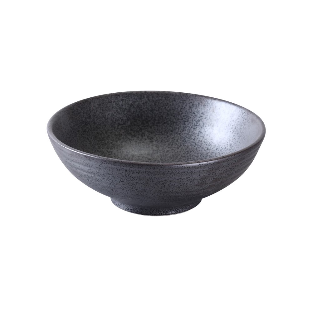 Diamond Black, Round Soup Bowl, 24 Oz., 6 3/4"Dia. X 2 3/4"H, Porcelain