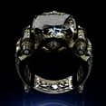 thumbnail image 4 of NUZYZ Vintage Men Rhinestone Inlaid Carved Finger Ring Wedding Party Jewelry Champagne US 13, 4 of 8