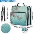 thumbnail image 3 of Water-Resistant 3-Ring Binder Organizer with Multiple Pockets Zipper Binder Bag for Office Flowers and Butterflies Flying, 3 of 8