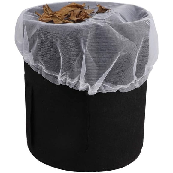 Adjustable Rain Barrel Cover - Transparent Mesh & PE Material Net, Easy to Install with Drawstring, Prevents Debris, Fits Up to 32.67-Inch Diameter