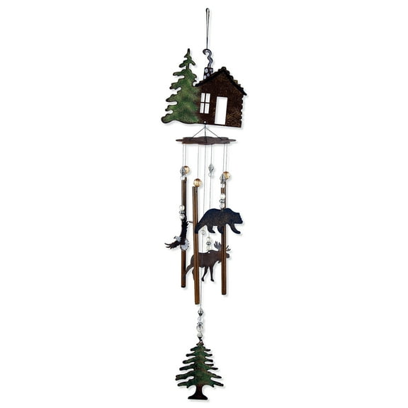 Sunset Vista Designs Wilderness Wonders Cabin Fever Wind Chime, 28"