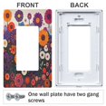 thumbnail image 3 of Yayeee Rocker Switch Wall Plate 1-Gang 4.6"x2.9" Home Decorative Outlet Cover, Purple Flowers, 3 of 6