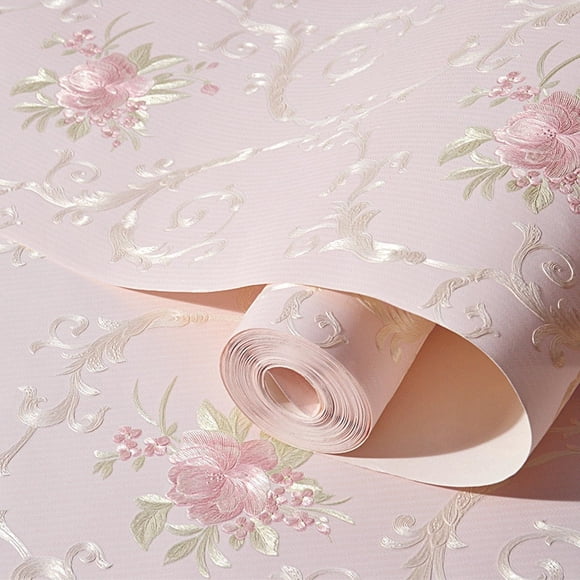 Papel tapiz vintage 3D floral autoadhesivo y removible Farrich 53 x 300 cm