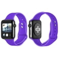 thumbnail image 2 of 3Pcs Silicone Sport Replacement Watch Band for 42/44mm Apple Watch Series 1 2 3 4 5 6 Nike (1x Sm-Med & 1x Med-Lg Size Bands) - Purple, 2 of 4