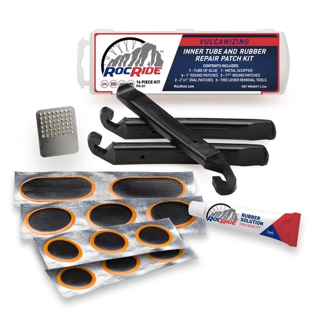 Rocride 16 Piece Inner Tube Patch Bicycle Tire Repair Kit Also For Atvs Bmx And Motorcycles 1 Pack Walmart Com Walmart Com