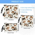thumbnail image 3 of Dailycode Reusable Ziploc Bags Leakproof Sandwich Snack Freezer Bags Cute Cartoon Tiger 3 pack, 3 of 7