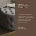 thumbnail image 7 of Maven Lane Marcy Traditional Round Ottoman in Slate Fabric Upholstery, 7 of 7