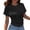 Black, variant on NinXxx Women's Lightweight Crewneck Relaxed Soft Blend Everyday Tee Sky Blue S