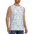 thumbnail image 2 of Haiem Men's Fitness Guru Print Tank Tops Summer Sleeveless Cut Off Workout T-Shirts Fitness Vest Athletic Undershirts-X-Large, 2 of 8