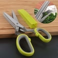 thumbnail image 2 of 5 capas Tijeras de cocina Sunnimix Tijeras de hierbas de Acero inoxidable Gadget Herramienta de cocina, 2 of 8