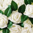 thumbnail image 3 of Rosas de espuma de flores artificiales con tallos-ramos de novia Vhermosa CPB-YL620-1, 3 of 5