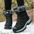 thumbnail image 2 of Womens Snow Boots Winter Fur Lined Waterproof Walking Boots Lightweight Outdoor Ankle Boots Ladies Warm Shoes Anti-Slip Mid Calf Boots, 2 of 10