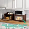 thumbnail image 4 of Large Bread Box for Kitchen Counter, Black Bamboo Bread Storage Container with Wavy Arcylic Transparent Door, Bamboo Wooden Farmhouse Bread Box for Your House, 4 of 8