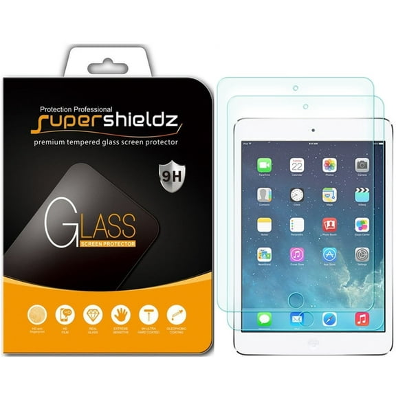 [2-Pack] Supershieldz for Apple iPad Mini (2019) Tempered Glass Screen Protector, Anti-Scratch, Anti-Fingerprint, Bubble Free