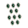 thumbnail image 2 of 10 botones de aleación hechos a mano para coser, decorativos y para bodas. verde, 2 of 9
