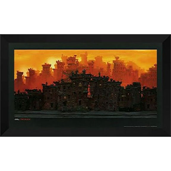 Justin Bua Framed Art Print 36x19 "The Block"