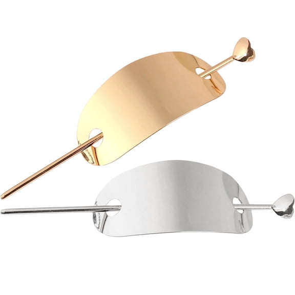 LOLIPPYY Elegant Assorted Color Bun Cuff Hair Pins for Decor Unique Hair Accessories for Women's 2pcs Alloy