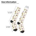 thumbnail image 4 of Fotbe Donut Sloth print Women's Men's Novelty Crew Socks Cotton Socks Knee High Socks for Walking,Running,Nurses,Pregnancy, 4 of 8