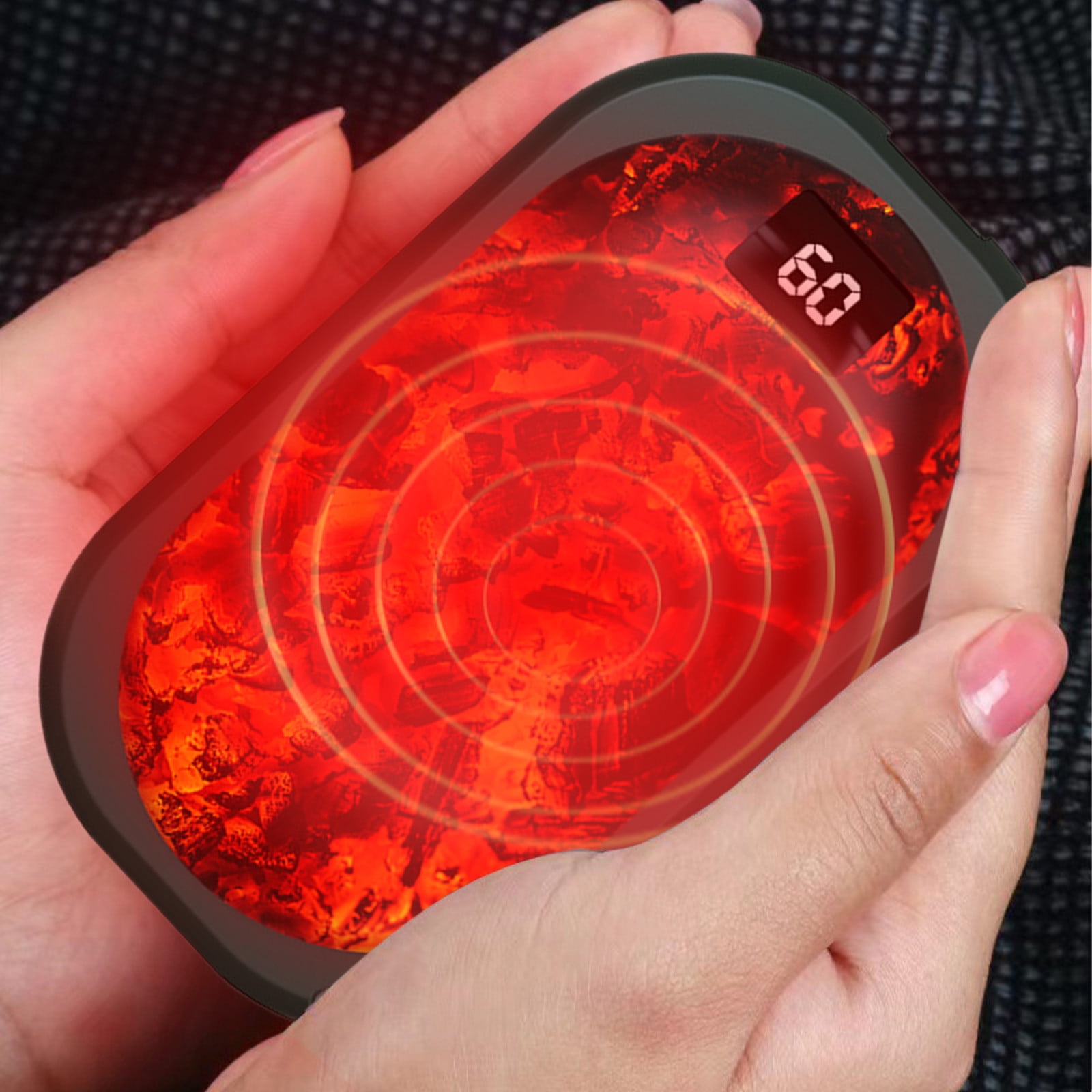 Wovilon Portable Hand Warmer Power Bank Rechargeable USB Hand Warmer Heater Double Side Heating 3 Gears For Skiing Climbing Hiking Winter