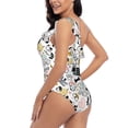 thumbnail image 4 of Sikiie Puppy Print Women One Piece Swimsuits Tummy Control One Shoulder Bathing Suits Ruffle Swimwear, From S to XXL-XX-Large, 4 of 6