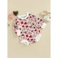 thumbnail image 3 of Bagilaanoe Newborn Baby Girl Boy Oversized Romper Sweatshirt Long Sleeve Bodysuit Heart Print Pullover 6M 12M 18M 24M Infant Fall Tee Tops, 3 of 7