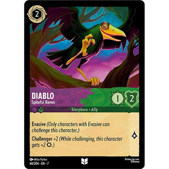 Disney Lorcana Archazia's Island Uncommon Diablo - Spiteful Raven #66