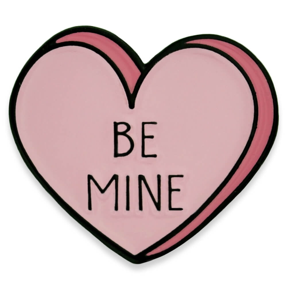 PinMart's Be Mine Candy Heart Valentine's Day Enamel Lapel Pin