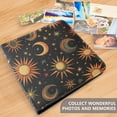 thumbnail image 4 of FORMRS 3 Ring Photo Album 4"x6" Self Adhesive Large Capacity PU Leather Cover, Sun Moon and Stars Pattern, 4 of 8
