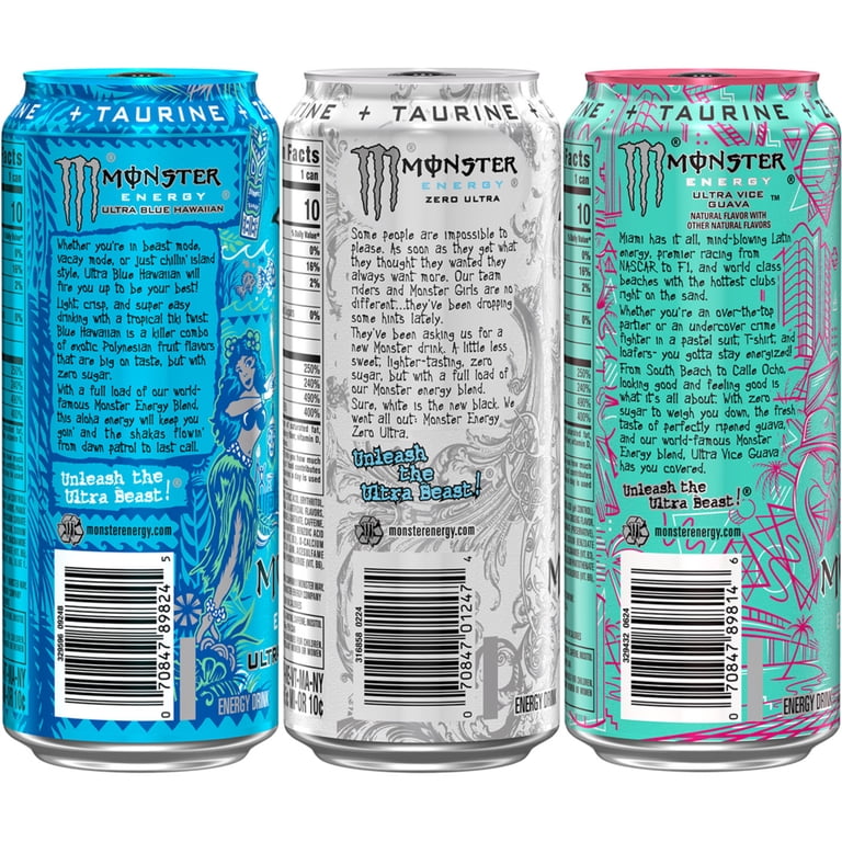 Monster Energy Ultra Variety Pack VGZBH 12 Pack - 16 Fl Oz