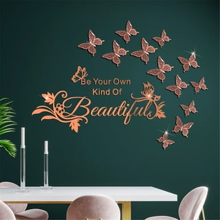 9Pcs Mirror Wall Stickers 1mm Thick Self-Adhesive Acrylic Mirror
