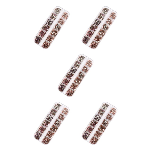 Bolsa de Cristal Seitruly en Forma Especial Brillo Combinación Perfecta de Diamantes de Imitación para Uñas DIY Tipo 6 5piezas
