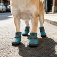 thumbnail image 6 of Dog Boots with Non- Sole Outdoor Protector Pet Shoes for Small Medium Large Dogs Breathable Paw Wear with Reflective Strips for Walking Hiking 11.8" (Sky Blue), 6 of 6