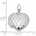 thumbnail image 3 of 14K White Gold Quilted Texture 18mm Heart Locket (25.75 X 19) Made In China -Jewelry By Sweet Pea, 3 of 8