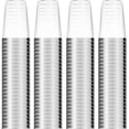 thumbnail image 6 of 100 Silver Plastic Cups 14 Oz Clear Plastic Cups Tumblers Silver Rimmed Cups Fancy Disposable Wedding Cups Elegant Party Cups with Silver Rim, 6 of 7