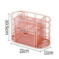 thumbnail image 6 of Rose Gold Desk Organizer Set  Large Metal Pen Holder with Accessories  Durable Stainless Steel Makeup Brush Cup  Multi Purpose Office Desk Organizer for Stationery  Sticky Notes  Paper Cl, 6 of 6