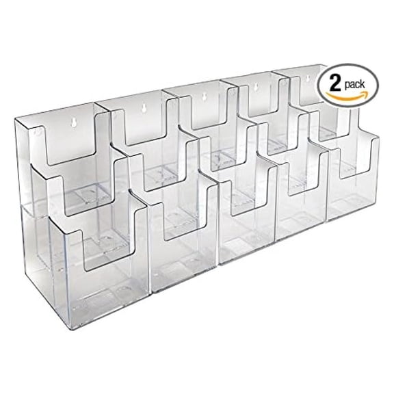 252816 252816Two-Tier 16-Pocket Trifold Brochure Holder, 2 Piece