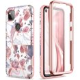 thumbnail image 1 of for Google Pixel 4a Case【NOT for 5G】, [Built-in Screen Protector] Marble Full-Body Protection Shockproof Rugged TPU Bumper Protective Case for Google Pixel 4a 4G 5.8 inch 2020(Rose Marble), 1 of 8