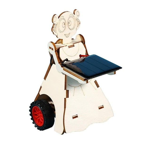 Juguete robot de entrega de alimentos, con energía solar, juguete de desarrollo, juguete de ensamblaje de bricolaje para enseñanza de ciencias para