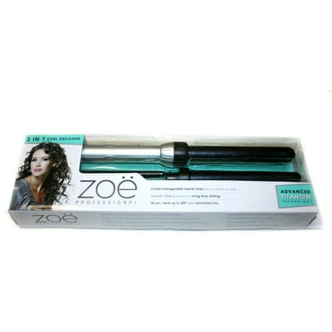 Zoe Professional 3-in-1 Hair Curler Advanced Titanium Technology Curling Wand