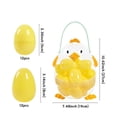 thumbnail image 2 of Easter Chick Fillable Egg Set, Plastic Egg-Shaped Candy Box, Easter Egg Fillers, Reusable Gift Container for Treats, Surprise Eggs for Easter Party Favors and Holiday Decoration, 1set, C, 2 of 6