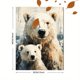 thumbnail image 3 of Qisvanset 12x16 Inch Polar Bear and Cub Canvas Wall Art, Arctic Wildlife Print Ready To Hang Home Wall Decor, 3 of 8
