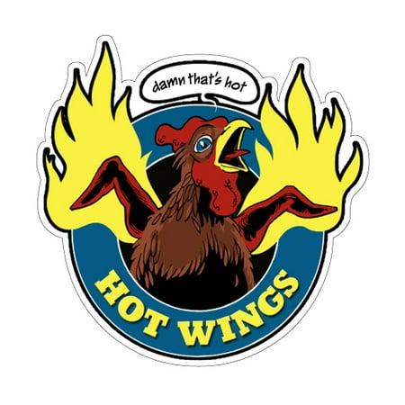 HOT WINGS Concession Decal buffalo chicken sauce (Best Hot Sauce For Pizza)