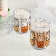 thumbnail image 2 of Yayeee 2 Pack Qtip Holder Bathroom Cotton Swab Canister with Lid Clear Dispenser Set, Gray Cute Cat, 2 of 6