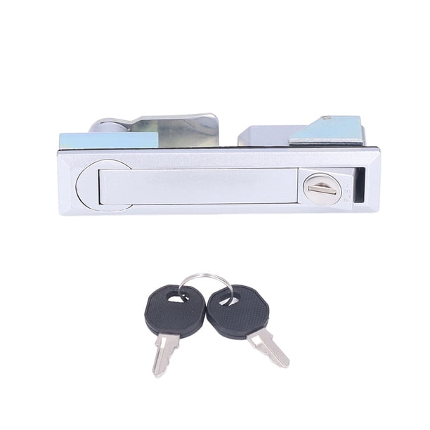 Cerradura de seguridad con pestillo para manija de puerta de RV, con 2 llaves, aleación de Zinc cromada para autocaravana y yate Jadeshay A