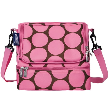 Wildkin Big Dot Pink Two Compartment Lunch Bag